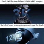 Imou Cruiser Z 5MP 3K 12x Zoom Pan/Tilt Color Night Vision Two way Talk IP66 Outdoor Security CCTV Camera - Image 7