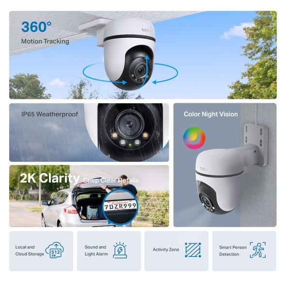 TP-Link Tapo C510W Outdoor 360 2K Security Wi-Fi Camera - Image 6