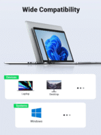 UGREEN AC650 Dual Band Wireless USB Adapter (CM496 – 90339) High-Gain 6dBi Antenna | Dual Band 2.4G & 5G | Plug & Play WiFi Dongle - Image 5