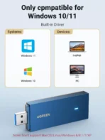 UGREEN AX1800 WiFi Adapter WiFi6 USB3.0 5G & 2.4G Dual-band USB WiFi PC Laptop Wifi Antenna USB Wifi Dongle Wifi Adapter - Image 8