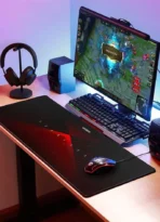 UGREEN LP670 E-Sports Series Aura Gaming Mouse Pad – 800×300×4mm, Smooth High-Density Fabric, Non-Slip Rubber Base, Precision Stitched Edges, Washable Extended Desk Mat - Image 3