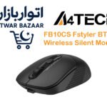A4Tech FB10CS Dual-Mode Wireless Mouse – Bluetooth + 2.4GHz, Rechargeable, Silent Clicks, 2400 DPI, Multi-Device Switching, Type-C Charging