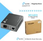 TP-Link MC112CS Gigabit Media Converter – 10/100Mbps WDM Single-Mode Fiber Converter (Up to 20km)