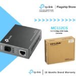 TP-Link MC112CS Gigabit Media Converter – 10/100Mbps WDM Single-Mode Fiber Converter (Up to 20km)
