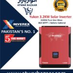 Inverex Yukon 3.2KW Solar Inverter | 3200W Pure Sine Wave | 80A MPPT | Battery Optional