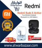 Redmi Buds 6 Active True Wireless Earbuds | Bluetooth 5.4, 30H Battery, Black & Blue