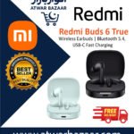 Redmi Buds 6 True Wireless Earbuds | Bluetooth 5.4, USB-C Fast Charging, Night Black & Green