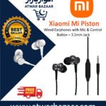 Xiaomi Mi Piston Basic In-Ear Wired Earphones with Mic & Control Button – 3.5mm Jack (Black / Silver)