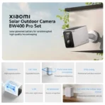 Xiaomi Solar Outdoor Camera BW400 Pro Set – 2.5K AI Security Camera, 10000mAh Battery, Solar Powered, IP66 Waterproof - Image 2
