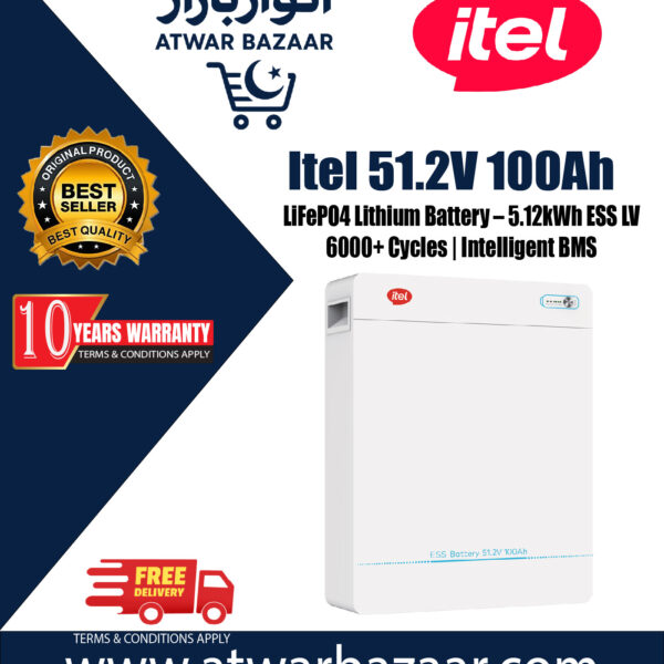 Itel 51.2V 100Ah Lithium Battery 5.12kWh