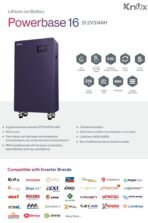 Knox Powerbase 16 51.2V 314Ah LiFePO4 Lithium Battery | 16.07kWh Solar Energy Storage Battery with Touch Screen & PACE BMS - Image 3